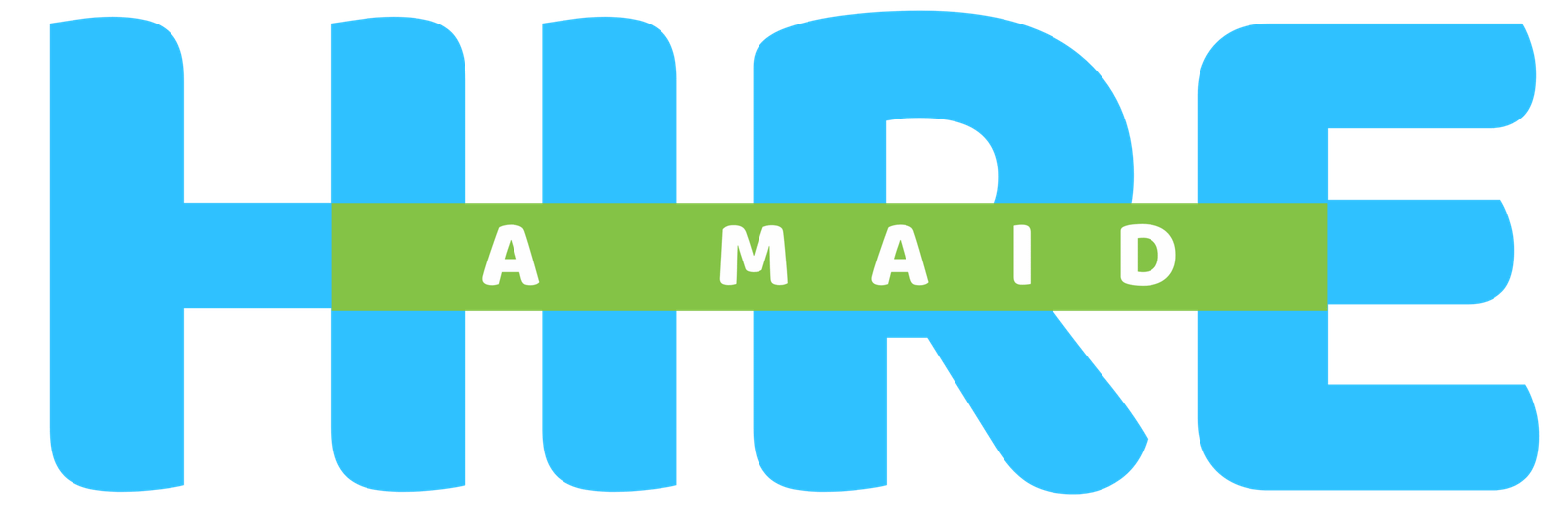 1 Hire A Maid Logo Blue & White